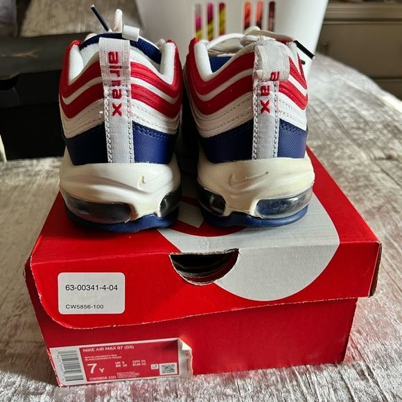 Air Max 97 “Americana” White/University Red - Size 7 (GS) - Picture 4 of 8